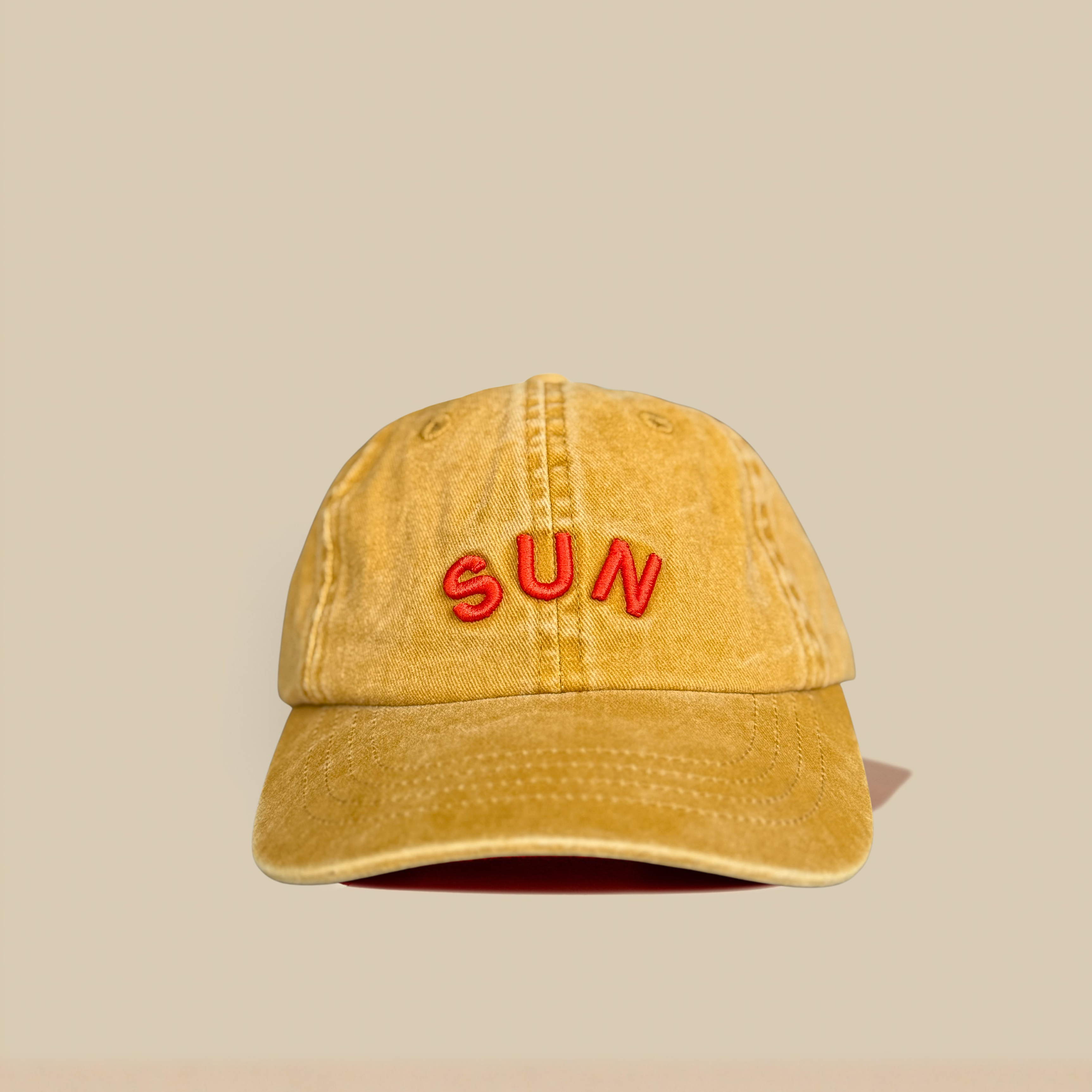 Washed Yellow Sun Cap